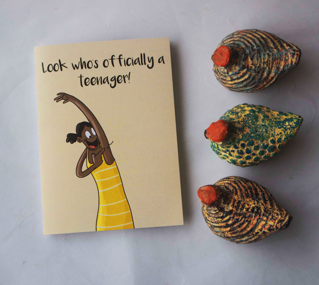 Birthday Card - Officially a teenager (She)