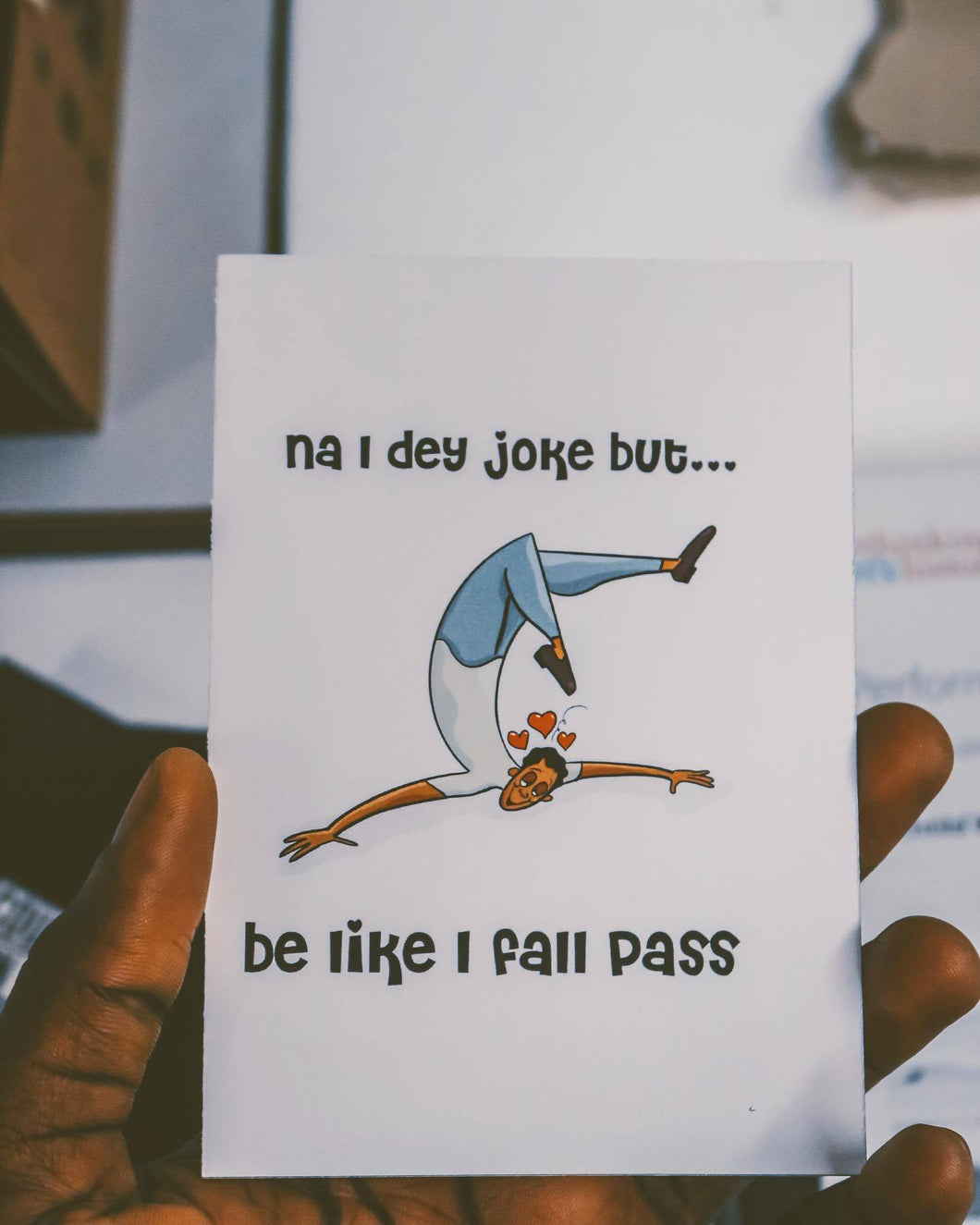 Love Themed Gift Card - Be like i fall pass